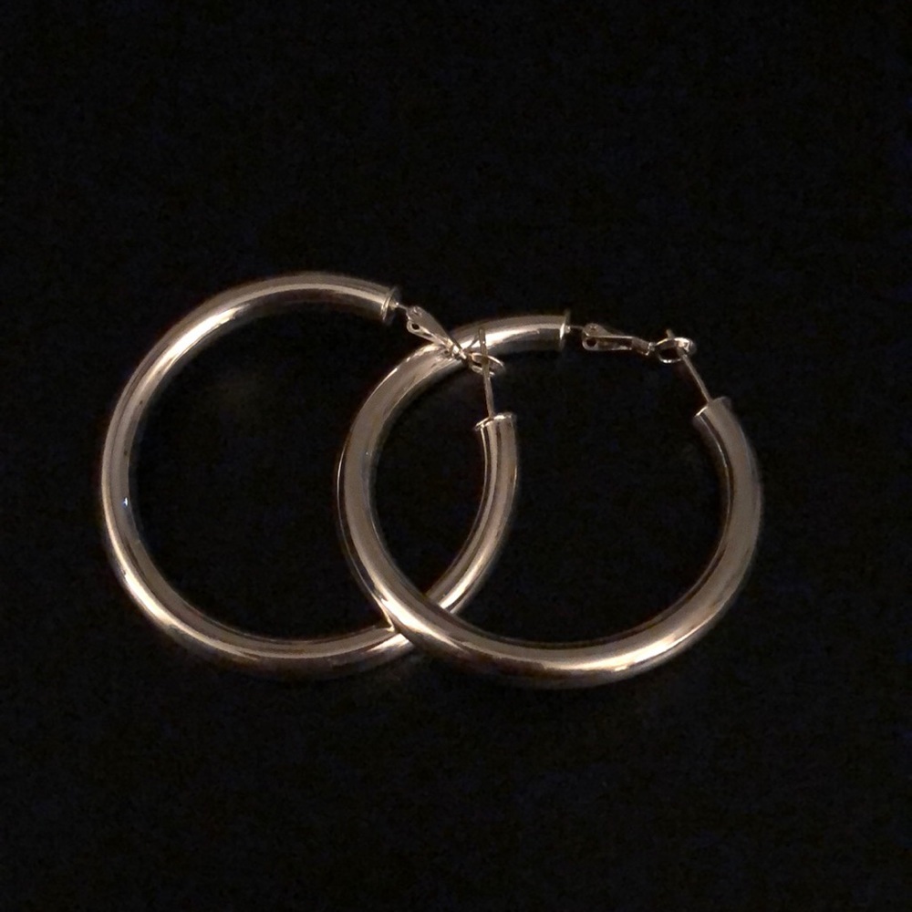 Sterling Silver Large Hoops
